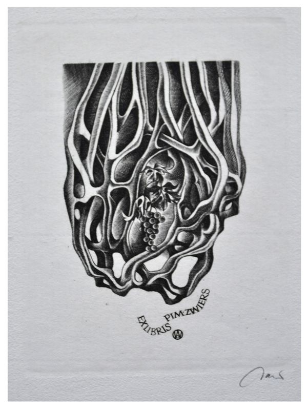 Jakubowski Wojciech (627/1986) Exlibris Pim Zwiers, 75x58