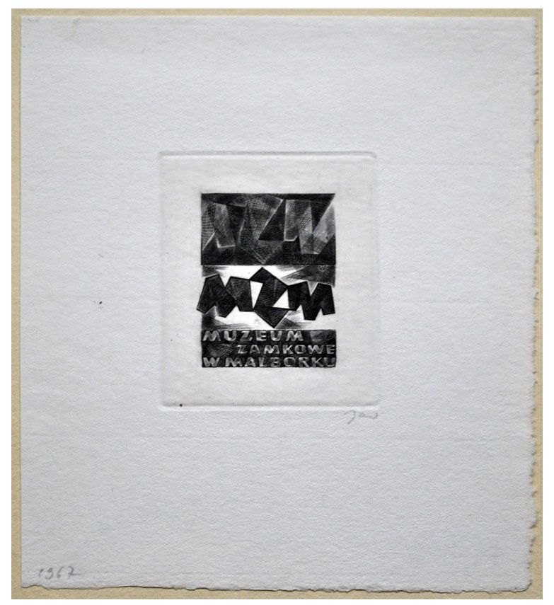 Jakubowski Wojciech (275/1966) Exlibris Muzeum Zamkowe w Malborku, 50x42