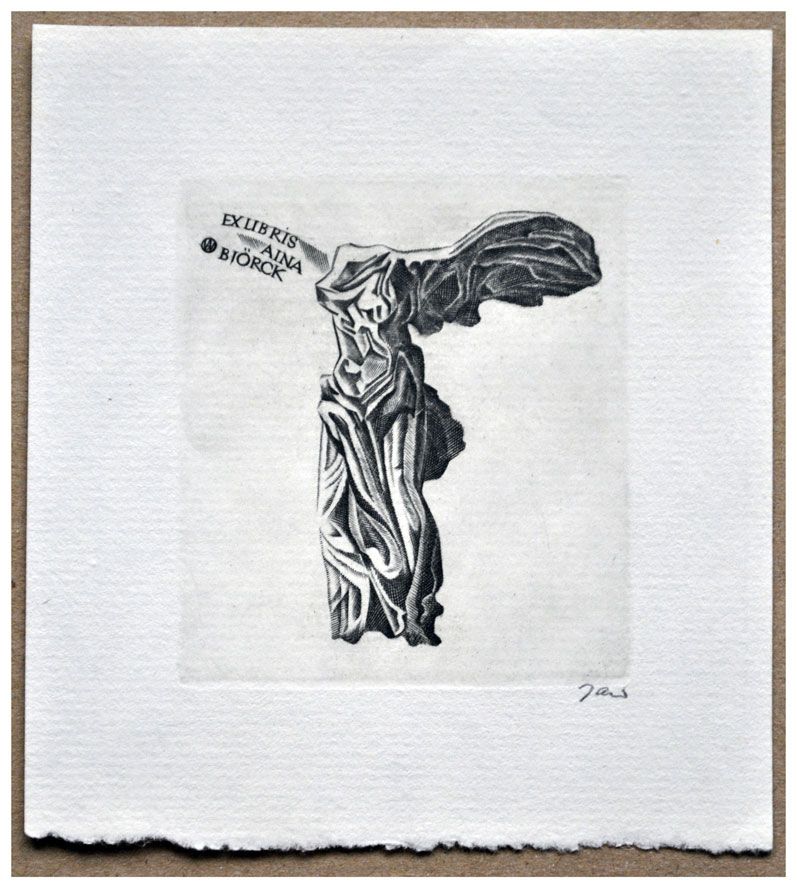 Jakubowski Wojciech (468/1976) Exlibris Aina Björck, 63x54