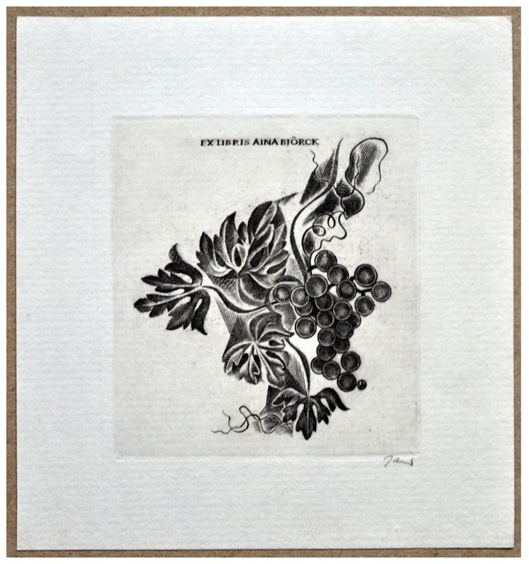 Jakubowski Wojciech (469/1976) Exlibris Aina Björck, 62x55