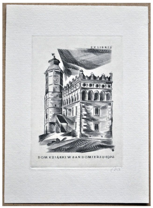 Jakubowski Wojciech (398/1972) Exlibris Dom Książki w Sandomierzu, 77x53