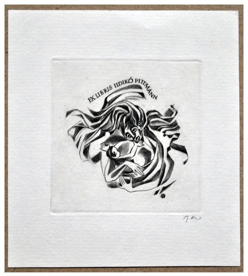 Jakubowski Wojciech (479/1976) Exlibris Ildiko Pittmann, 58x57, macierzyństwo