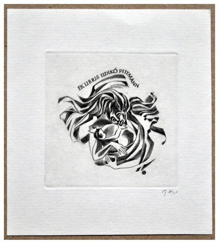 Jakubowski Wojciech (479/1976) Exlibris Ildiko Pittmann, 58x57, macierzyństwo