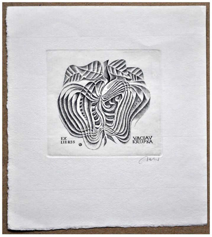 Jakubowski Wojciech (477/1976) Exlibris Vaclav Krupka, 57x60, owoc