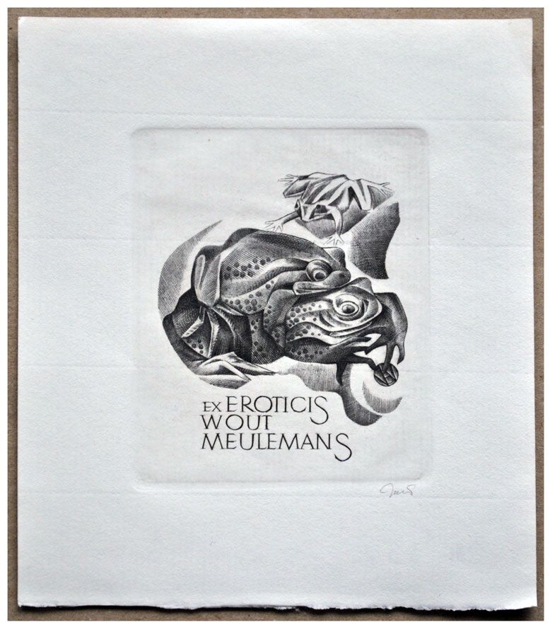 Jakubowski Wojciech (892/2005) Ex eroticis Wout Meulemans, 77x62, trzy żaby