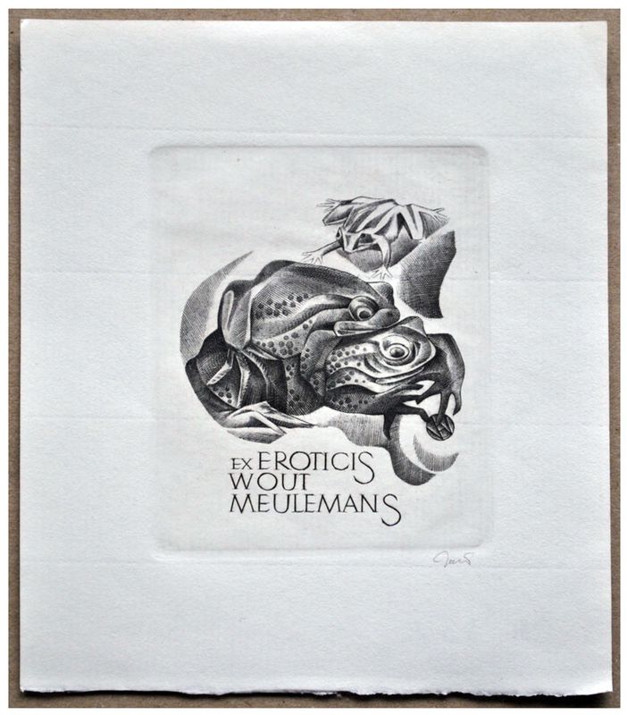 Jakubowski Wojciech (892/2005) Ex eroticis Wout Meulemans, 77x62, trzy żaby