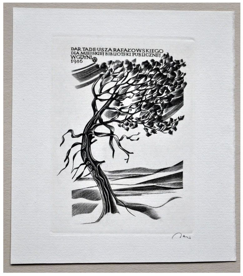 Jakubowski Wojciech (613/1986) Dar Tadeusza Rafałowskiego dla Biblioteki w Gdyni, 98x71