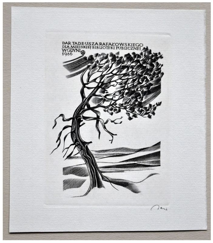 Jakubowski Wojciech (613/1986) Dar Tadeusza Rafałowskiego dla Biblioteki w Gdyni, 98x71