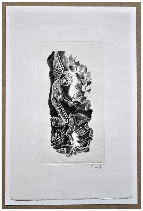 Jakubowski Wojciech (758/1997) Exlibris Reglinde Lattermann, 100x55, anioł