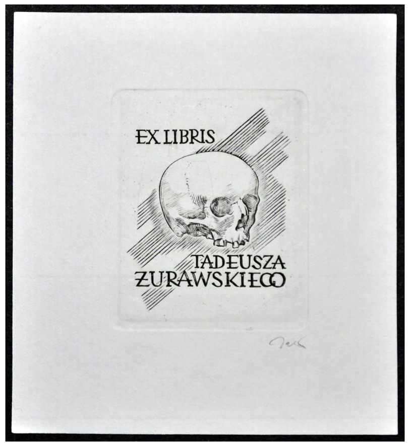 Jakubowski Wojciech (020/1954) Exlibris Tadeusza Żurawskiego, 45x37