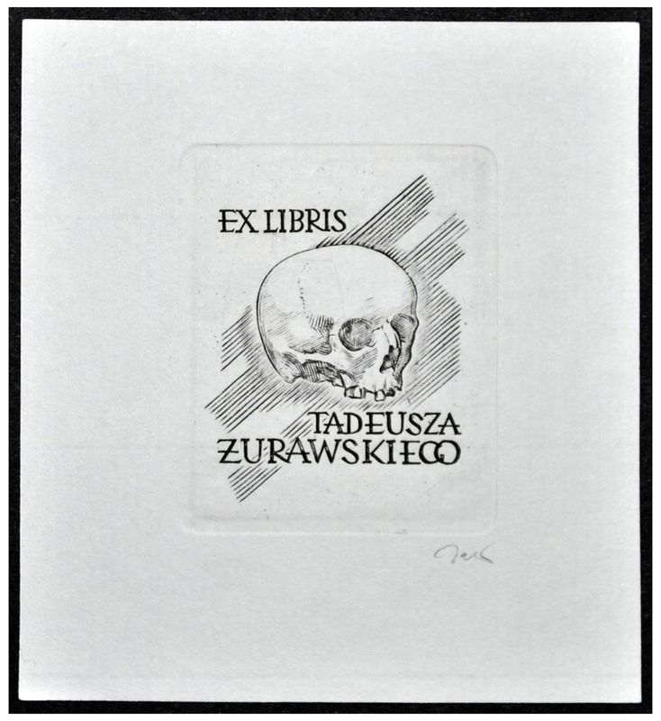 Jakubowski Wojciech (020/1954) Exlibris Tadeusza Żurawskiego, 45x37