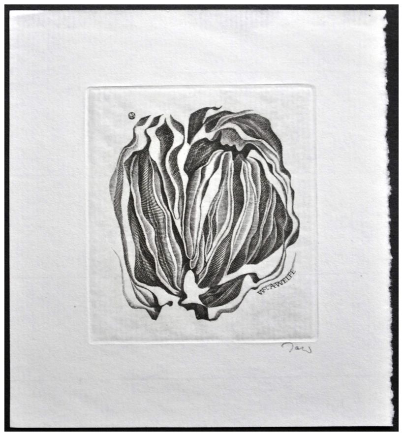 Jakubowski Wojciech (575/1983) Exlibris W. i A. Welfe, 66x60