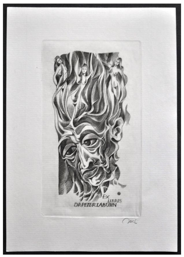 Jakubowski Wojciech (740/1996) Exlibris Dr. Peter Labuhn, 112x64, Sąd Parysa