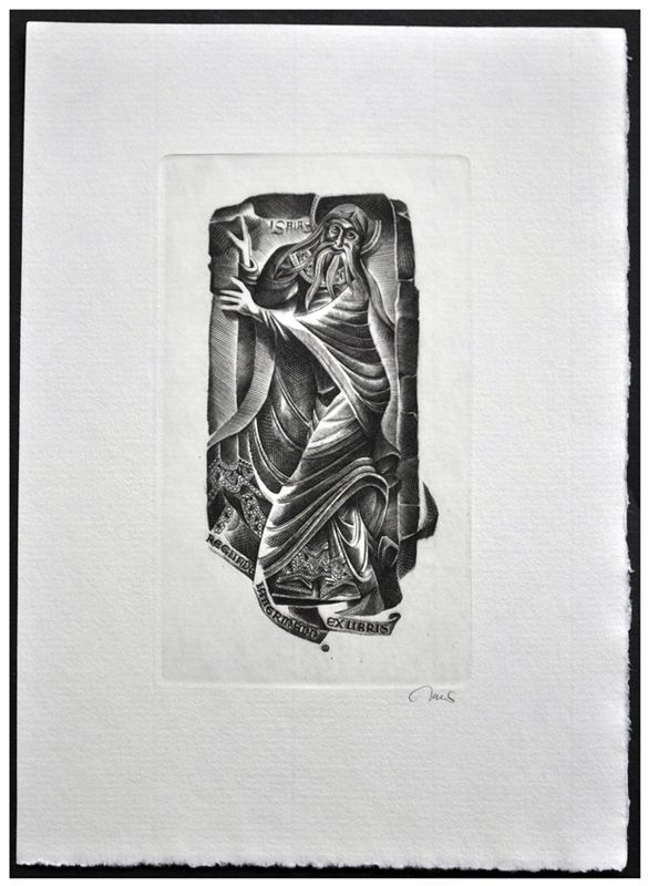Jakubowski Wojciech (757/1997) Exlibris Reglinde Lattermann, 100x58, Izajasz
