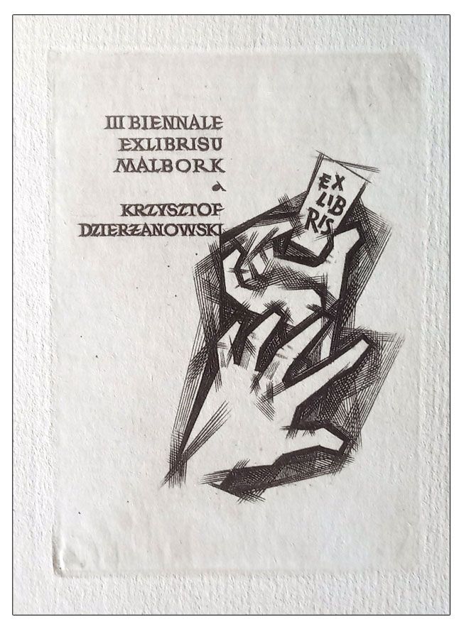 Bortowski Andrzej (07) Exlibris Krzysztof Dzierżanowski, III Biennale exlibrisu Malbork, C2