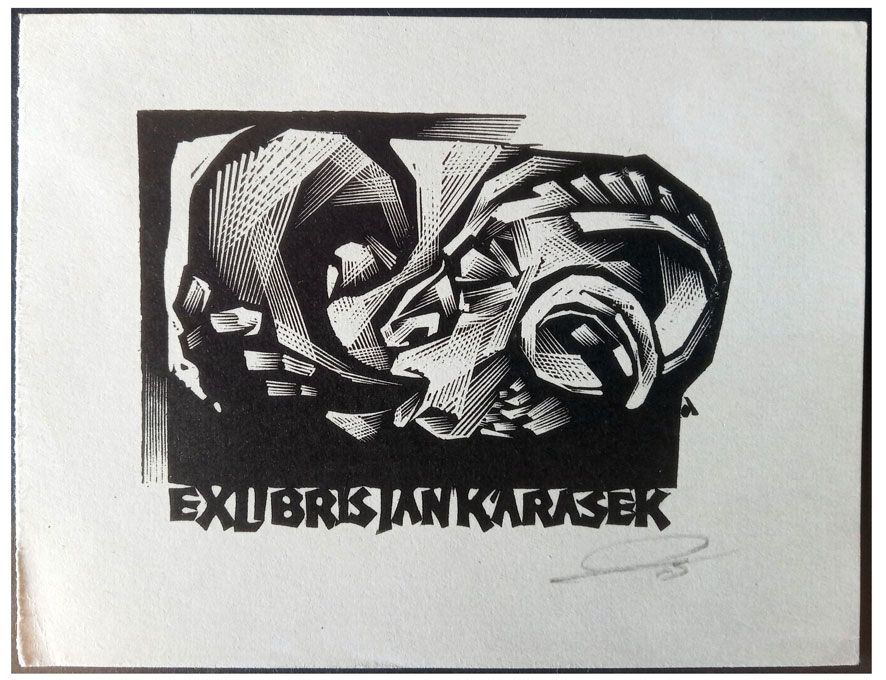 Bortowski Andrzej (24) Exlibris Jan Karasek, X2