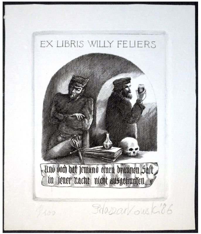Naszarkowski Piotr (10/1986) Exlibris Willy Feliers (III), C2, 73x89