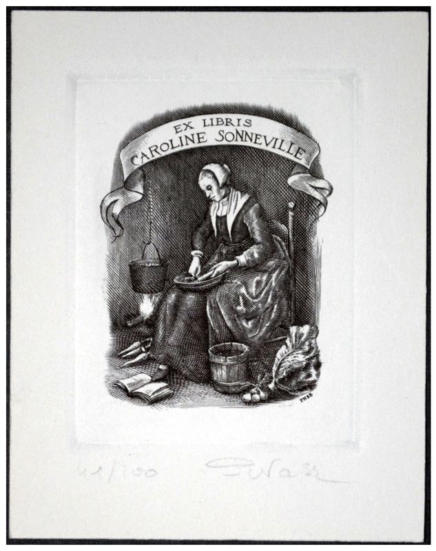 Naszarkowski Piotr (23/1988) Exlibris Caroline Sonneville, C2, 67x89
