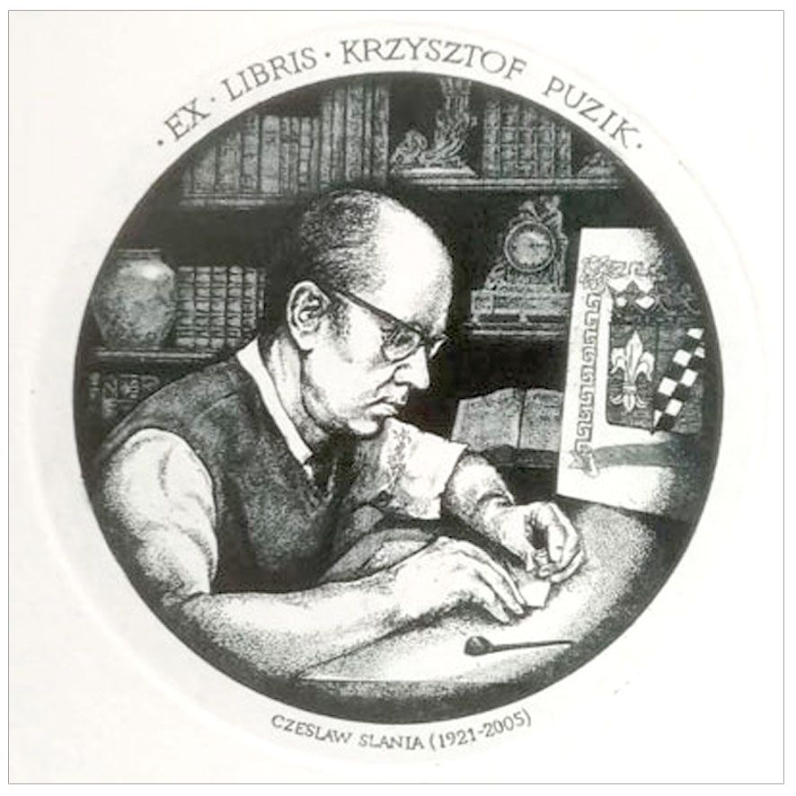 Kvartalnyj Vladislav (C3, С4, C6, 2022) - Exlibris Krzysztof Puzik, Czesław Słania (1921-2005)