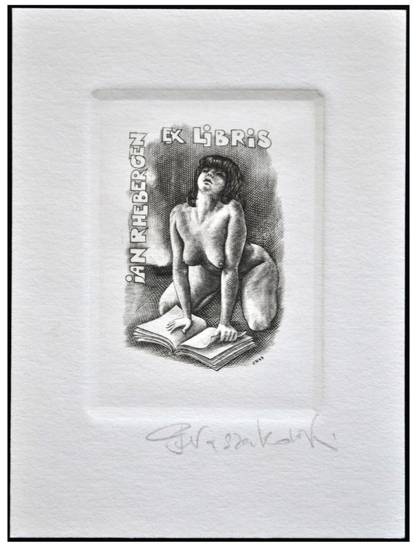 Naszarkowski Piotr (20/1988) Exlibris Jan Rhebergen (I), C2, 57x83