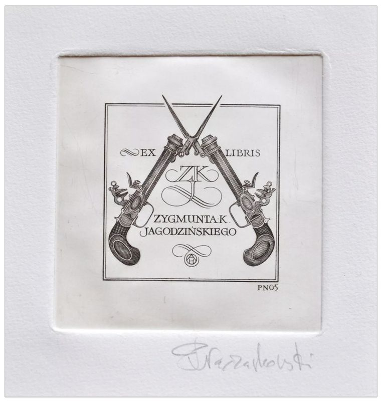 Naszarkowski Piotr (36/2005) Exlibris Zygmunta K. Jagodzińskiego, (proj. Andrzej Heidrich), C2, 71x86