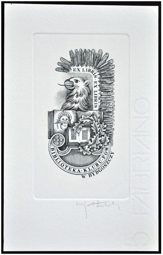 Łuczak Wojciech (14) Exlibris Biblioteka Klubu POW w Bydgoszczy, C2
