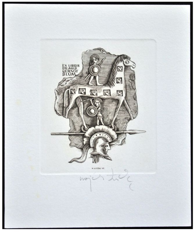 Łuczak Wojciech (13) Exlibris Dr. Med Gernot Blumi, C2, 1993