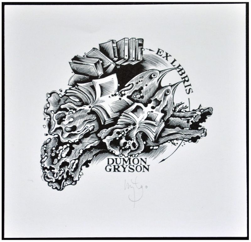 Łuczak Wojciech (35) Exlibris Dumon Gryson, X2, 1990