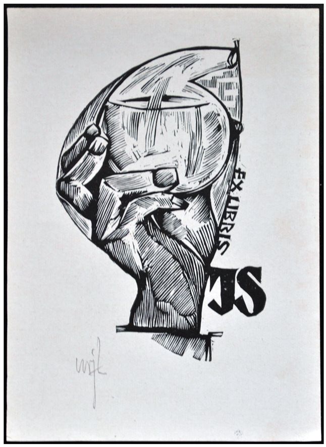 Łuczak Wojciech (39) Exlibris JS, X3, 1967