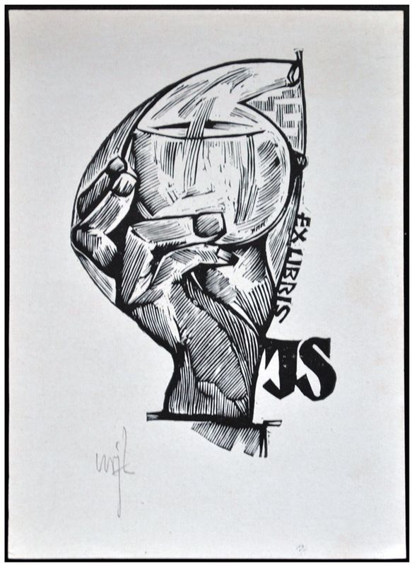 Łuczak Wojciech (39) Exlibris JS, X3, 1967