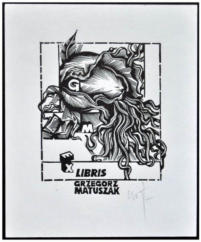 Łuczak Wojciech (37) Exlibris Grzegorz Matuszak, X2, 1975