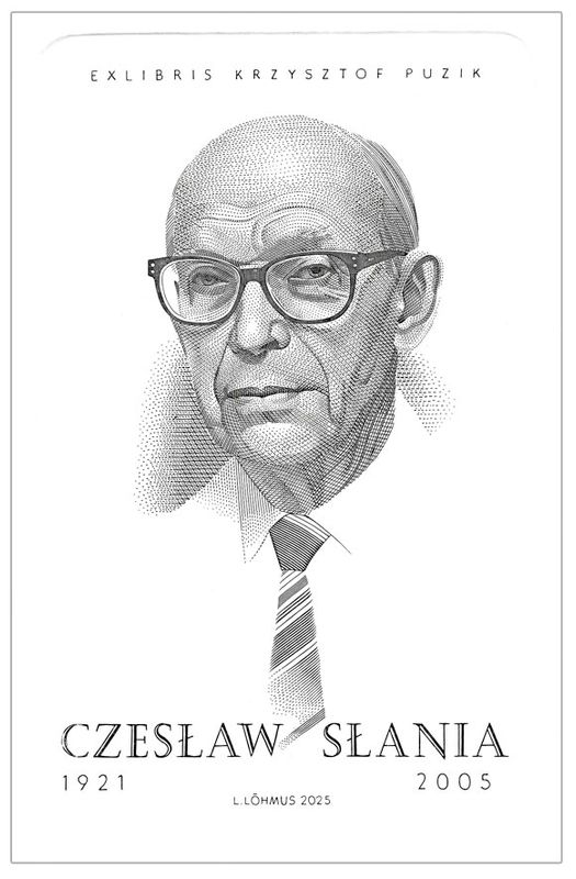 Lohmus Lembit (C2, 2025) - Exlibris Krzysztof Puzik, 20 rocznica śmierci Czesława Słani
