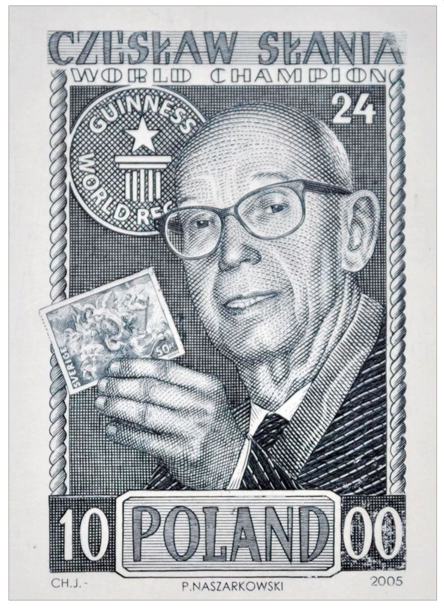 Naszarkowski Piotr (C1, 2005) Czesław Słania  World Champion (odbitka próbna, kolor szaro-zielony)