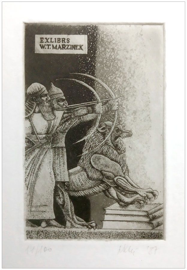 Klincewicz Marian (1) Exlibris W. T. Marzinek, C3+C5, 1987