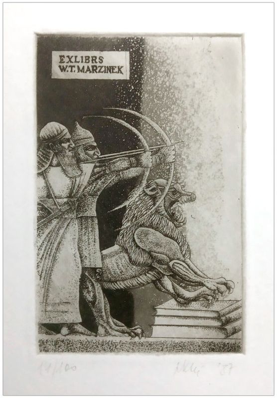 Klincewicz Marian (1) Exlibris W. T. Marzinek, C3+C5, 1987