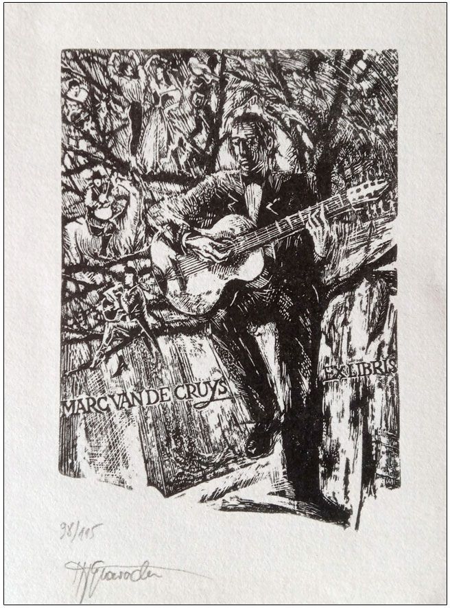 Głowacka Hanna (1) Exlibris Marc van de Cruys, X3, 1989