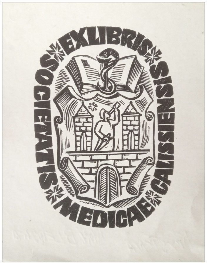 Wróblewska Krystyna (1) Exlibris Societatis Medicae Calissiensis, X2