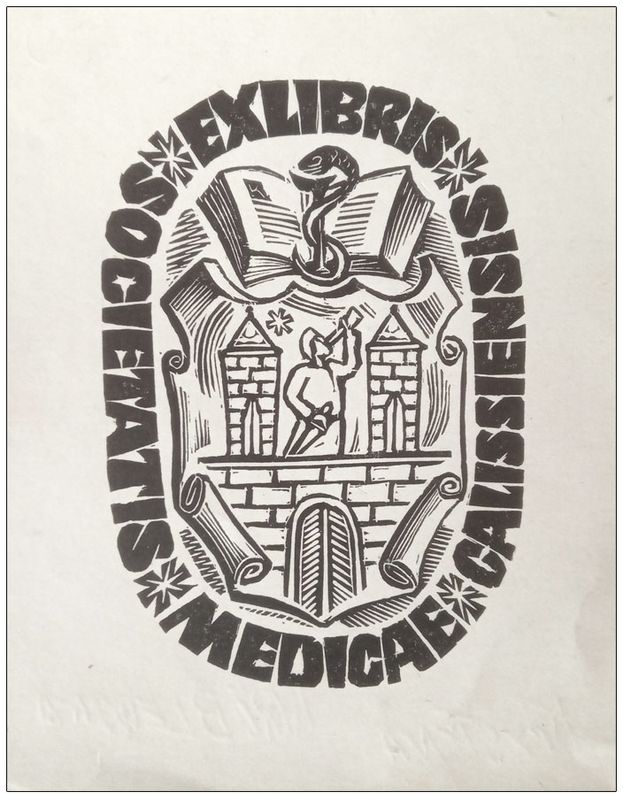 Wróblewska Krystyna (1) Exlibris Societatis Medicae Calissiensis, X2