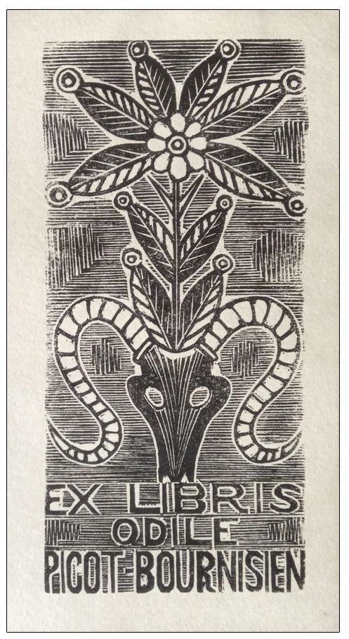 Wiszniewski Kazimierz (07) Exlibris Odile Picot Bournisen, X2, 1956