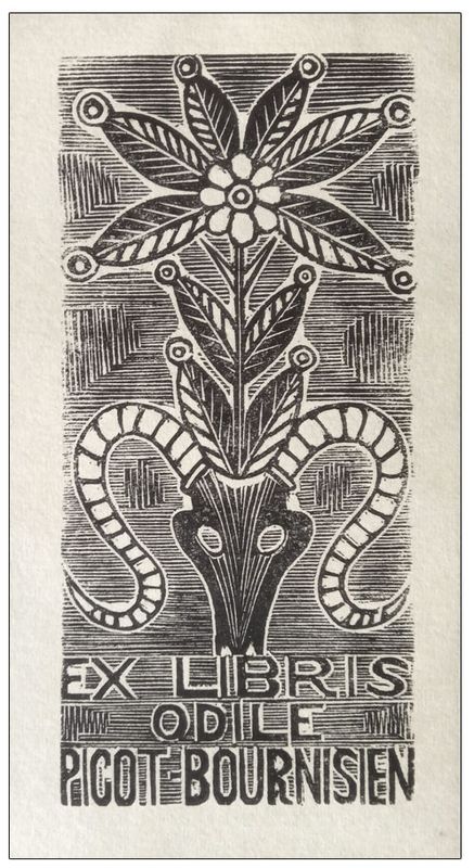 Wiszniewski Kazimierz (07) Exlibris Odile Picot Bournisen, X2, 1956