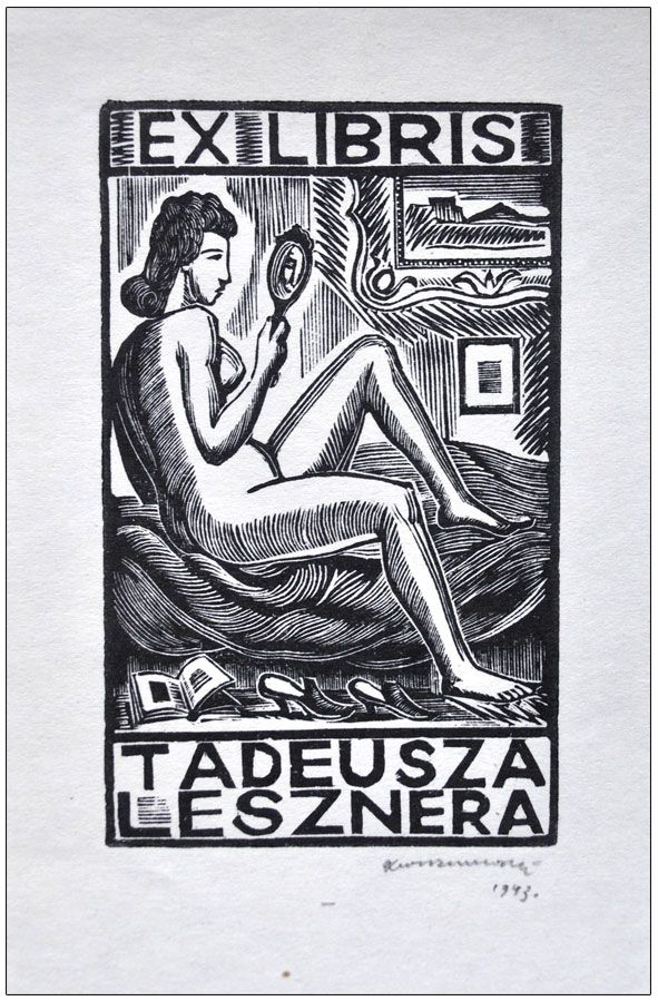 Wiszniewski Kazimierz (02) Exlibris Tadeusz Leszner, X2, 1943