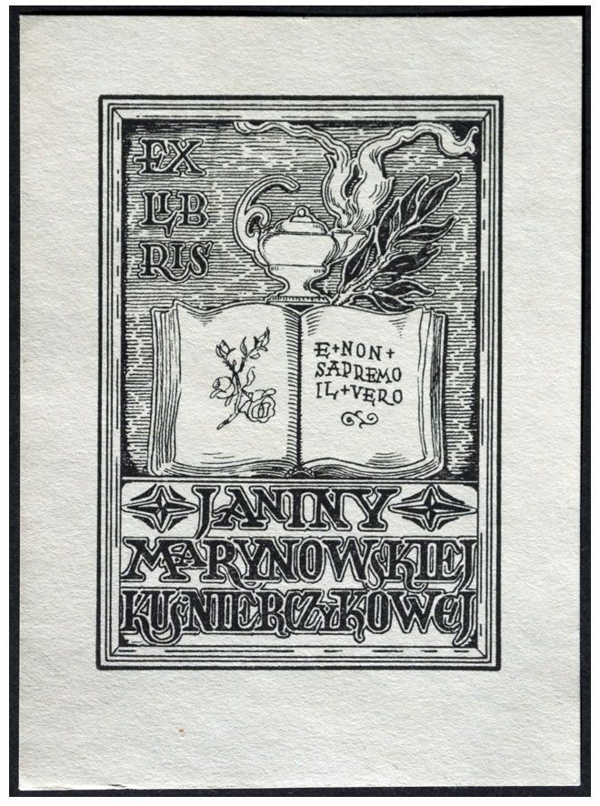 Agopsowicz Jan (1) Exlibris Janiny Marynowskiej Kuśnierczykowej, P1