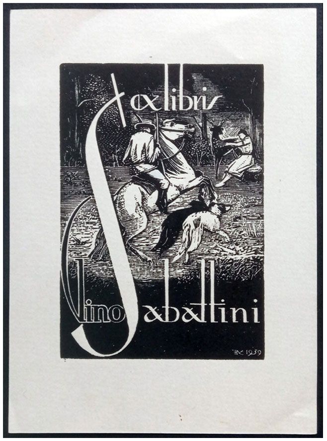 Chasewicz Nił - Exlibris Gino Sabattini, X3, 1939