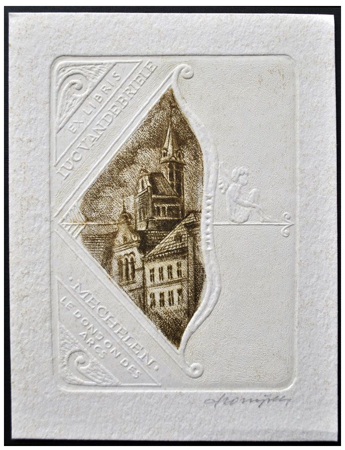 Szołtysek Kazimierz - Exlibris Luc van de Briele, C4+C7+relief, 1980