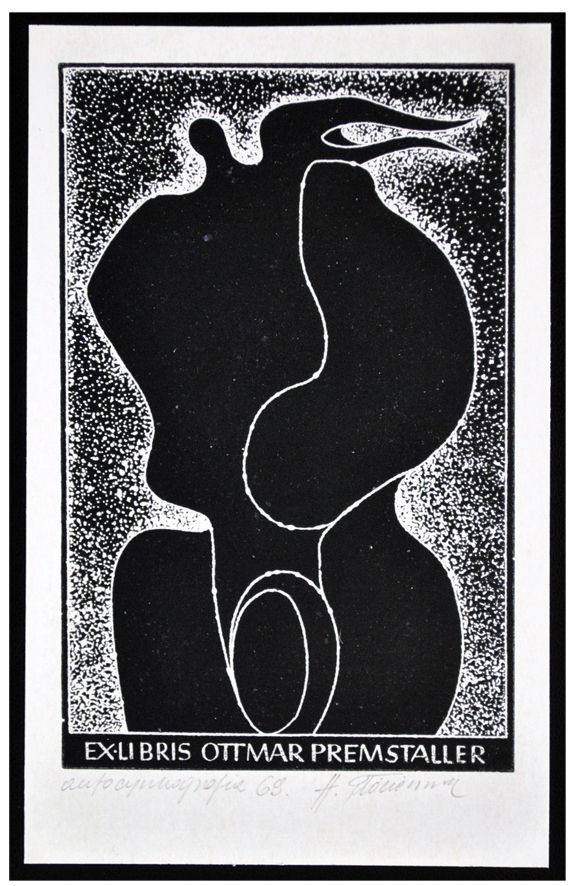 Płociennik Henryk (1) Exlibris Ottmar Premstaller, autocynkografia, 1969