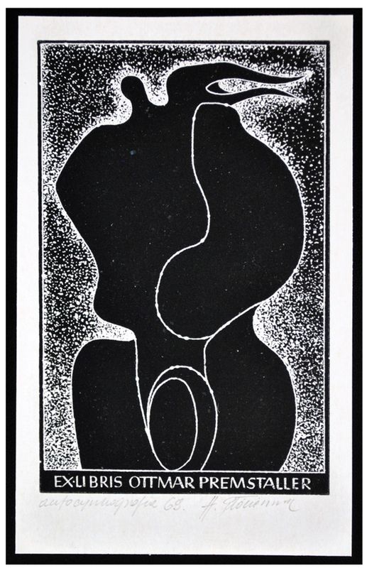 Płociennik Henryk (1) Exlibris Ottmar Premstaller, autocynkografia, 1969