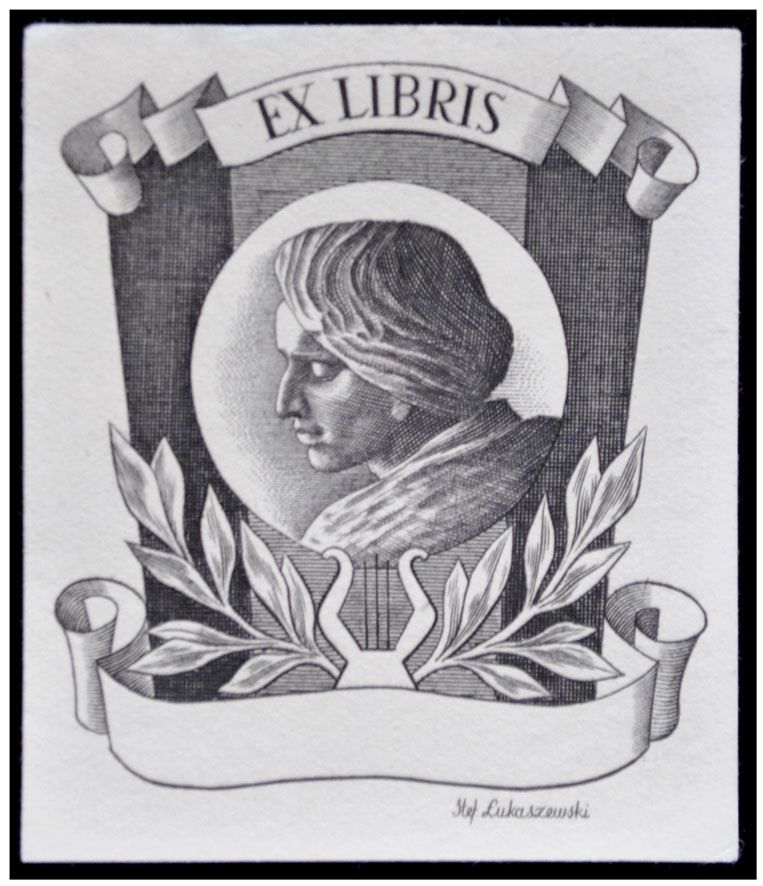 Łukaszewski Stefan (2) Exlibris ślepy, Chopin, C1, 1956