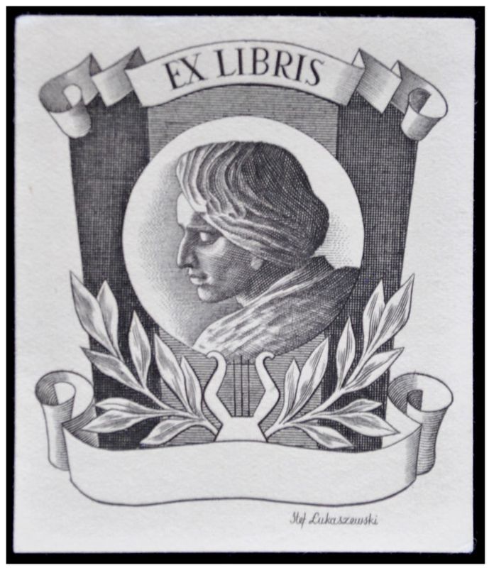 Łukaszewski Stefan (2) Exlibris ślepy, Chopin, C1, 1956