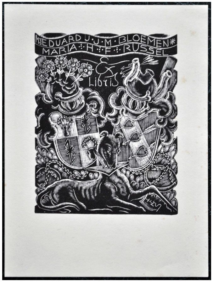 Mrożewski Stefan (1) Exlibris Eduard J.J.M. Bloemen * Maria H F Russel, X2