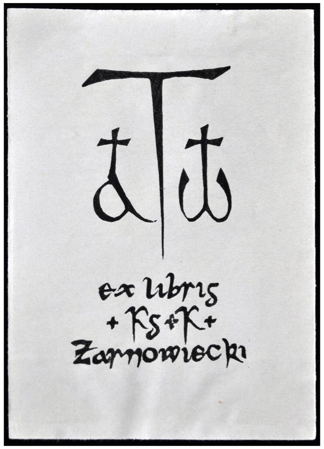 Gołębniak Antoni (02) Exlibris ks. K. Żarnowiecki,  X2, 1954